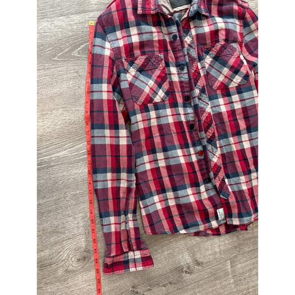 Buffalo David Bitton Shirt Mens M Red Plaid Long Sleeve Button Up Extra Large - Picture 4 of 6